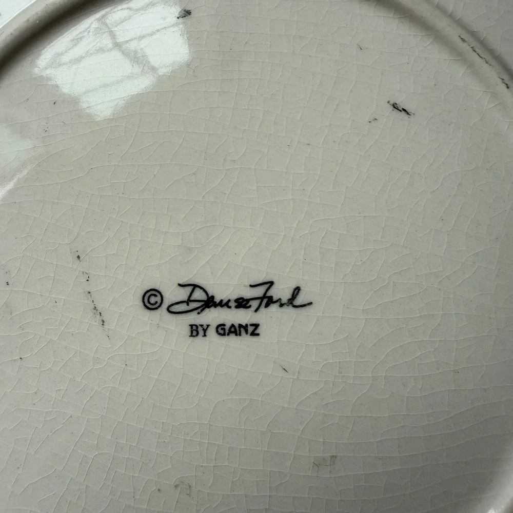 Hand Painted Denise Ford by Ganz Folk Art Dinner Plate Woman Portrait 11